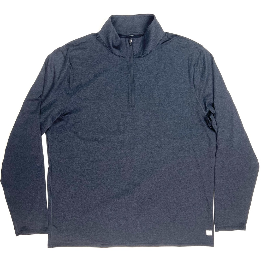 Vuori Pullover Men’s XXL Heather Gray Performance Ponto Half Zip Mock Neck